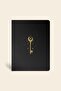 Wizard Hardcover Leather Notebook Lined Key 13X18 cm