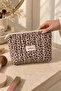 Makeup Bag Quilted Organizer - Travel Cosmetic Organizer Zippered Multi-Purpose Women's Bag 23X14X6 cm