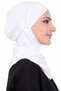 Cross Front Design Women's Sport Ready Turban Flexible One-Piece Headscarf Cream - 4