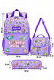 Flower Power Patterned 3-Piece Primary School School Bag Set – Backpack, Lunch Bag, and Pencil Case - 2