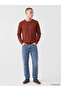 Xside Brown Crew Neck Men's Knitwear Sweater - 2