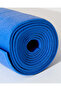 Blue Solid PVC Yoga Mat With Strap - 4
