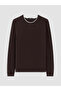 Xside Brown Crew Neck Men's Sweater - 5