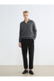 Lcw vision anthracite polo neck wool blend men's knit sweater - 2