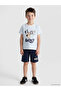 Lcw Kids Ecru Bluey Printed Boys' Shorts Pajama Set
