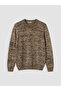 Lcwaikiki Classic Beige Patterned Men's Knitwear Sweater - 5