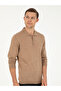 Camel Slim Fit Wool Blend Polo Collar Basic Knitwear Sweater 50270169-Vr015 - 4
