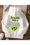 Boys' Hoodie (Back and Front) Green Football Printed White Sweatshirt - 4