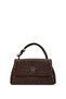 Women's Faux Leather Brown Shoulder Bag