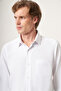 White Hard Collar Oxford Comfort Fit Cotton Shirt 1004265285 - 4