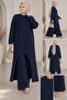 Women's thin hair weave detail pants set - 2