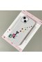 iPhone 15 Compatible White Leather Textured Silicone Protects Camera Shock-Absorbing Cat and Star Pattern Case - 2