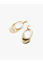 Large Dangle Hoop Earrings - 3
