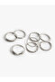 Stoned Steel Mixed 8-Piece Ring Set - 3