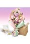 Building Blocks, Romantic Flowers Bouquet Building Set, 413 PCS Artificial Pink Rose and Euca - 4