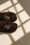 Pure Brown Women's Genuine Leather Suede Mary Jane Ballerina Lace-Up Shoes - 4