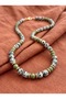 Dalmatian Jasper and Olive Green Jade Natural Stone Necklace