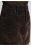 Slim Fit Plain Zipper Women's over Dyed Denim Skirt - 5