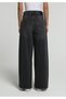 Baggy Wide Leg Fit Women's Black Denim Jean Pants - 2