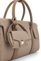 Women's Faux Leather Taupe Shoulder Bag - 4