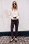 Belted Trousers - Dark Brown - 3