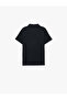 Textured Half-Zip Short Sleeve Polo Collar T-Shirt - 3