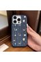 iPhone 15 Pro Max Compatible Blue Leather Textured Silicone Protects Camera Shock-Absorbing Cartoon Dog Pattern Case