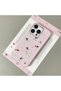 iPhone 16 Pro Max Compatible Pink Leather Textured Silicone Camera Protection Shock Absorbing Cartoon Dog Pattern Case - 2