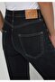 Loose Straight Fit Women's over Dyed Denim Jean Pants - 6