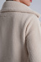 Beige Lamb Single Button Coat - 5