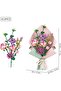 Building Blocks, Romantic Flowers Bouquet Building Set, 413 PCS Artificial Pink Rose and Euca - 2