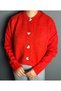 Button Detailed Knitwear Cardigan Crew Neck Oversize - 6