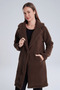 Brown Lamb Single Button Coat