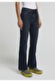 Flare Fit Women's Mid Indigo Denim Jean Pants - 4