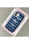 iPhone 16 Compatible Blue Leather Textured Silicone Camera Protective Shock-Absorbing Case with Sea Animal Pattern - 2