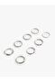 Stoned Steel Mixed 8-Piece Ring Set - 2