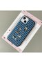iPhone 14 Plus/15 Plus Compatible Black Leather Textured Silicone Protects Camera Shock-Absorbing Pingu Cartoon Penguin Pattern Case - 2