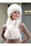Trend Winter Eskimo Russian Slavic Style Faux Fur Plush Cloak Scarf Set - 2