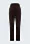 Belted Trousers - Dark Brown - 6