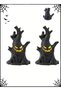 Halloween Tree Face LED Lamp, Tree Stump Shape Lantern Lights Ghost Smile Ghost Tree Stump Figurines for Table Decorations Halloween