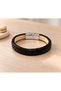 Lescano Black Python Snake Skin Men's Bracelet - Classic Design with Silver Clasp - 2