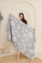 Gray Coral Turkish Peshtemal Towel, 100% Cotton Beach Coverlet, Turkish Beach Towel, Hammam Spa Towel, 90X180 cm