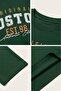 Boston Printed - Premium Fabric Unisex Oversize T-Shirt Khaki - 2