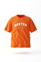 Boston Printed - Premium Fabric Unisex Oversize T-Shirt Orange