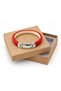 Zelmario Red Leather Men's Bracelet - Modern Design with Segment Silver Clasp - 2