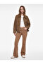 Ribbed Detailed Regular Waist Slim Fit Spanish Flare Trousers - Flare Jeans