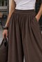 Women's Brown Skirt Pants Modal Cotton Loose Fit Elastic Waist Side Pockets Comfortable Pants Code:Etekpant-2 - 5