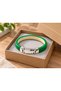 Ulvano Green Leather Men's Bracelet - Modern Design with Segment Silver Clasp - 3