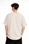 Boston Printed - Premium Fabric Unisex Oversize T-Shirt Beige - 6