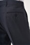 Navy Blue Side Pocket Open Leg Cloth Foot Comfort Fit Trousers 1003260160 - 5